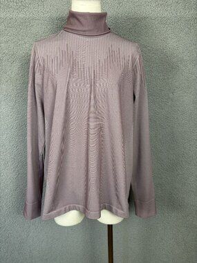 Adidas Women's Purple Long Sleeve Turtle Neck Training Top Size Large NWT's
